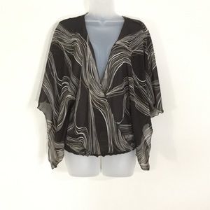 New York & Company Blouse Brown Women Size M